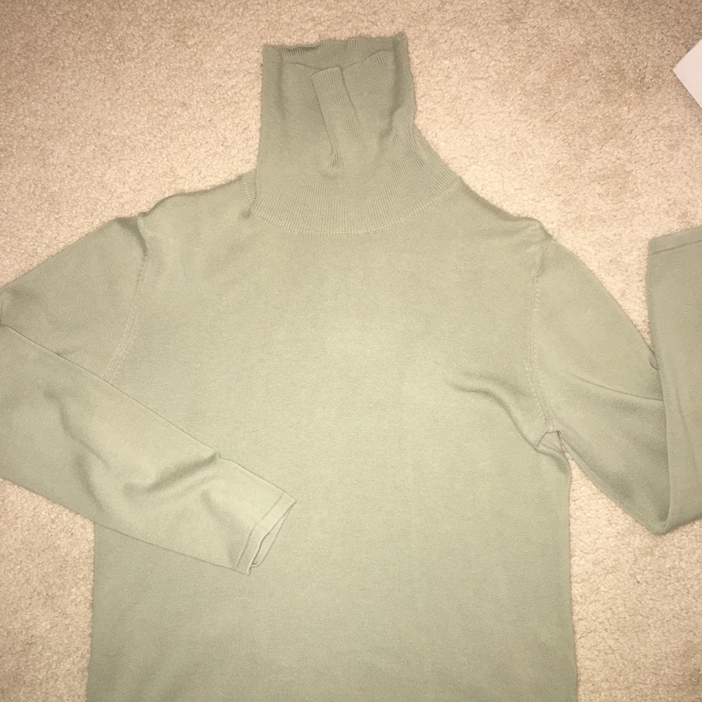 Green turtle neck